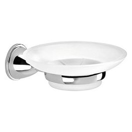 Porta Sapone Genziana Cromato Metallo 3,8x10,8x13 Cm