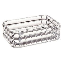 Porta Sapone Glady Silver/Alluminio/Incolore/Trasparente Resina 2,5x12,3x8 Cm