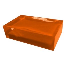 Porta Sapone Rainbow Arancio Resina 3x11x7 Cm
