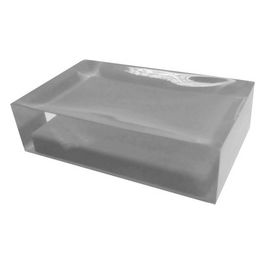 Porta Sapone Rainbow Grigio/Argento Resina 3x11x7 Cm