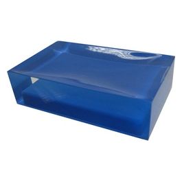 Porta Sapone Rainbow Blu Resina 3x11x7 Cm