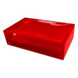Porta Sapone Rainbow Rosso Resina 3x11x7 Cm