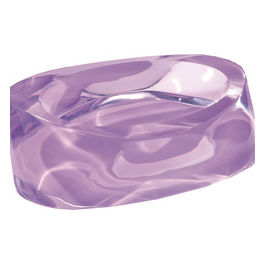 Porta Sapone Twist Lilla Resina 3,5x13x9,7 Cm