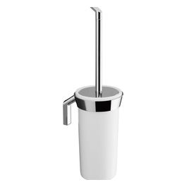 Scopino/Portascopino Karma Bianco Metallo 38x10x14 Cm