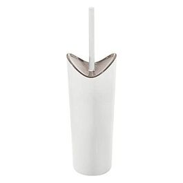 Scopino/Portascopino Moby Bianco/Tortora Resina 37,8x11,1x10,9 Cm