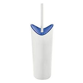 Scopino/Portascopino Moby Bianco/Blue Resina 37,8x11,1x10,9 Cm
