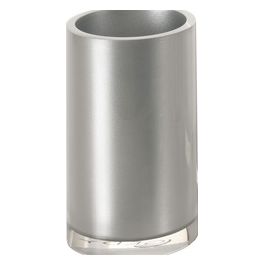 Porta Bicchiere Vega Grigio/Argento Resina 12x7x7 Cm