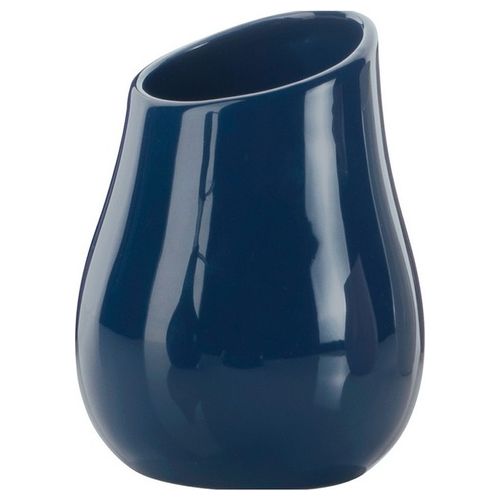 Gedy Porta Bicchiere Azalea Blu Ceramica 13x9,8x9,8 Cm