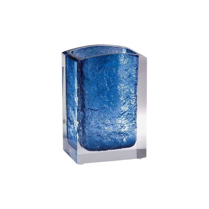 Gedy Bicchiere Antares Trasp/Blu Resina 11,7x8x6,2 Cm