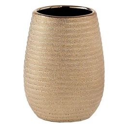 Bicchiere Porta Spazzolino Astrid Oro Ceramica 11x8,3x8,3 Cm