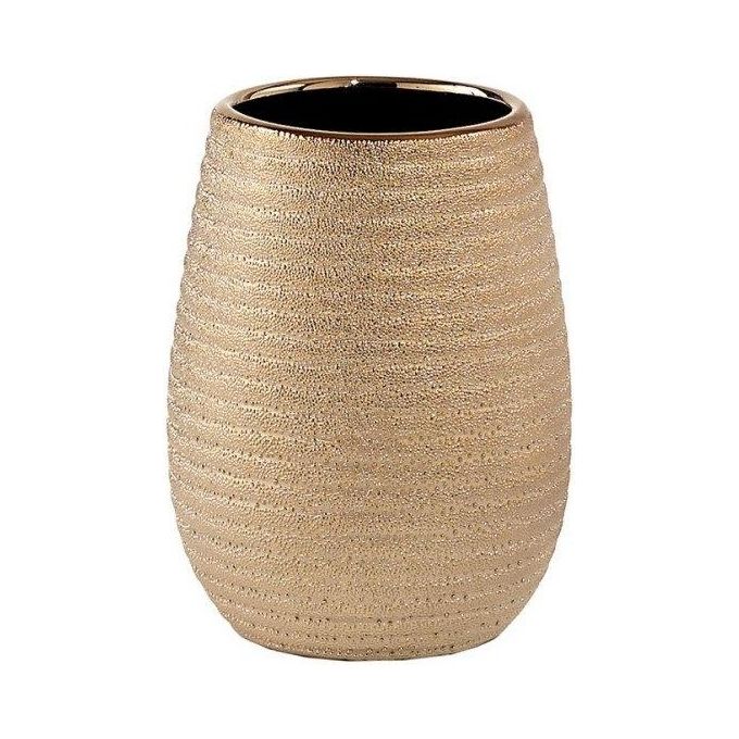 Gedy Bicchiere Porta Spazzolino Astrid Oro Ceramica 11x8,3x8,3 Cm