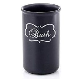 Bicchiere Chantal Nero Ceramica 12x7x7 Cm