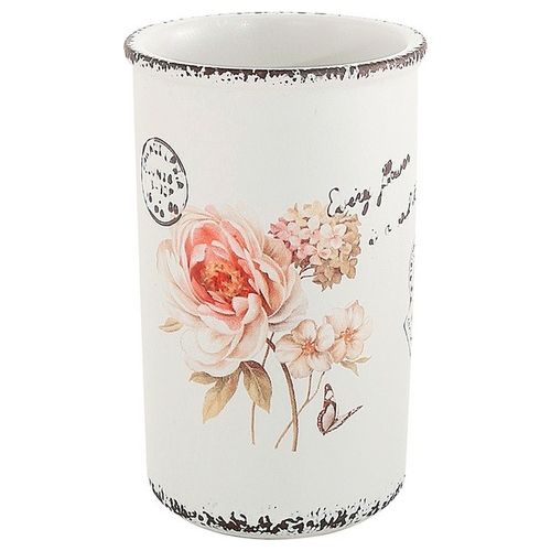 Gedy Bicchiere Clothilde Bianco Ceramica 11,8x7,2x7,2 Cm