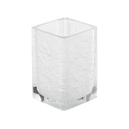 Bicchiere Giulia Trasp/Bianco Resina 11x7x7 Cm