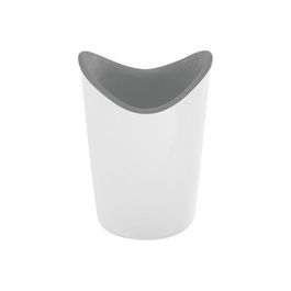 Porta Spazzolini Moby Bianco/Grigio Resina 11,5x8,7x8,3 Cm