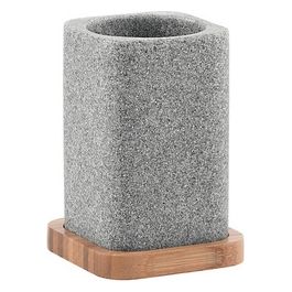 Bicchiere Nora Grigio Resina 12x8,5x8,5 Cm
