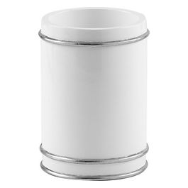 Bicchiere Olimpia Grigio/Argento Resina 11x7,5x7,5 Cm