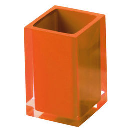 Bicchiere Rainbow Arancio Resina 11x7,2x7,2 Cm