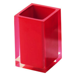 Bicchiere Rainbow Rosso Resina 11x7,2x7,2 Cm
