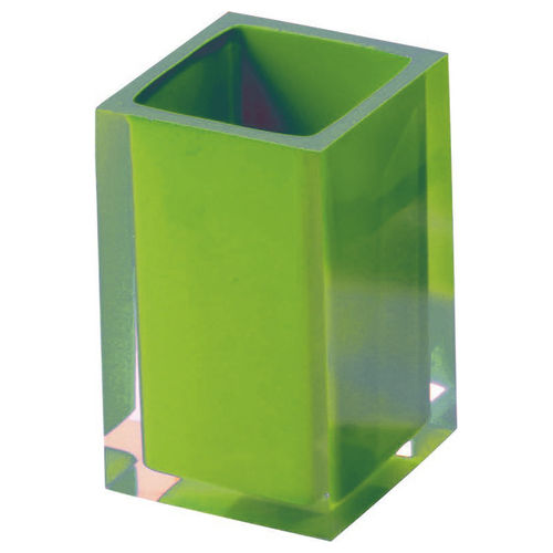 Gedy Bicchiere Rainbow Verde Acido Resina 11x7,2x7,2 Cm