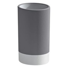 Porta Spazzolini New Mizar Grigio Ceramica 10,8x6,4x6,4 Cm