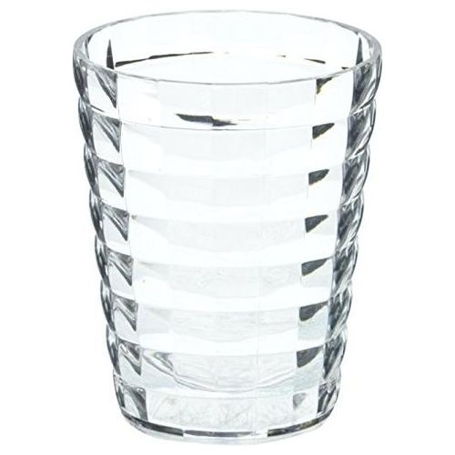 Gedy Bicchiere Glady Silver/Alluminio/Incolore/Trasparente Resina 11x8,5x8,5 Cm