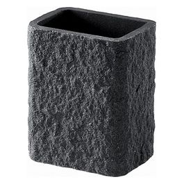 Porta Spazzolini Aries Antracite Resina 11x9,2x6,5 Cm