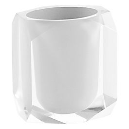 Bicchiere Chanelle Bianco Resina 10,5x9x7 Cm