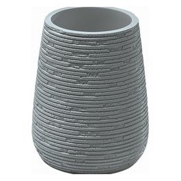 Porta Spazzolini Gemini Grigio Resina 11,1x8,7x8,7 Cm