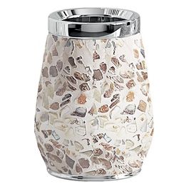 Porta Spazzolini Marina Champagne/Panna Ceramica 11,3x8,5x8,5 Cm