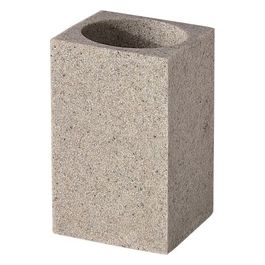 Porta Bicchiere Minerva Champagne/Panna Resina 11,7x7,4x7,4 Cm