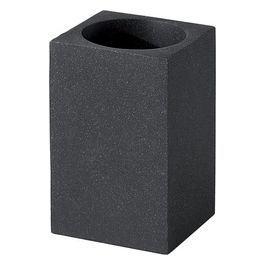 Porta Bicchiere Minerva Antracite Resina 11,7x7,4x7,4 Cm