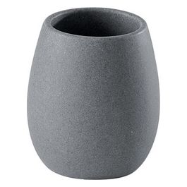 Porta Bicchiere Mitra Grigio Resina 10,5x10,5x10,5 Cm