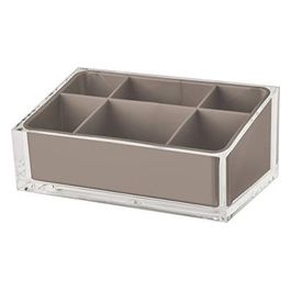Portatrucchi Rainbow Tortora Resina 7,5x19x11 Cm