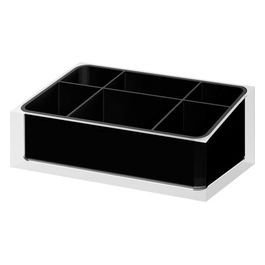 Portatrucchi Rainbow Nero Resina 7,5x19x11 Cm