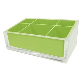 Portatrucchi Rainbow Verde Acido Resina 7,5x19x11 Cm