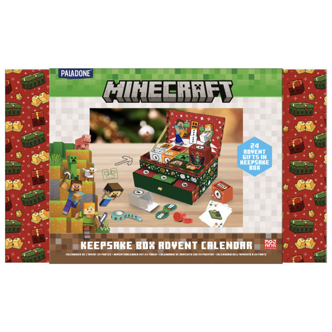 Paladone, Calendario dell'Avvento Minecraft Keepsake Box, 24 Giorni