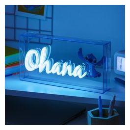 Lampada Neon Lilo e Stitch Ohana