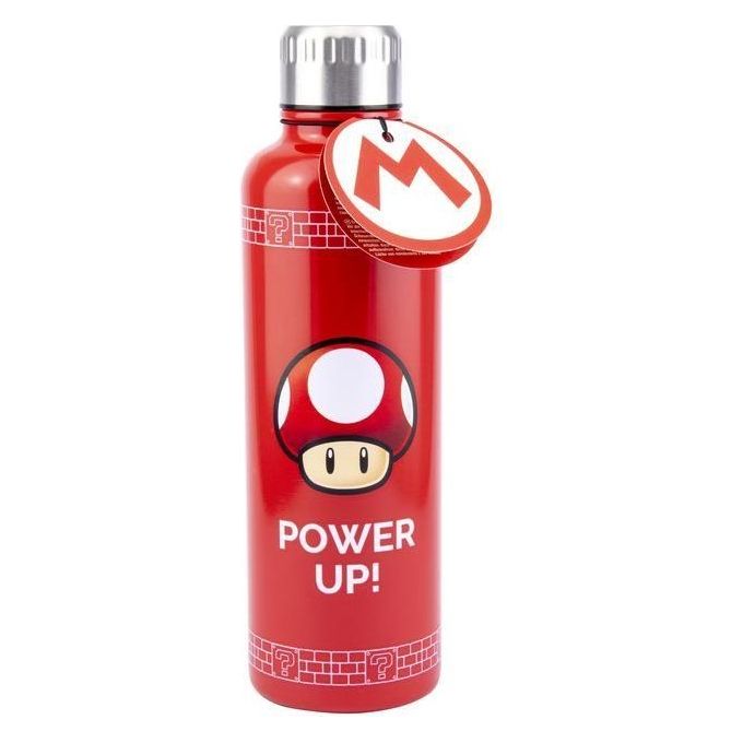 Paladone Nintendo Super Mario Power Up Water Bottle Bottiglia
