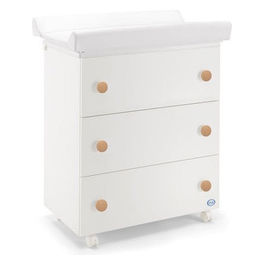 Bagnetto Fasciatoio WIN 3 Cassetti Bianco Naturale