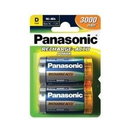 Panasonic 2 Batterie Ricaricabili D-XL 3000mAh