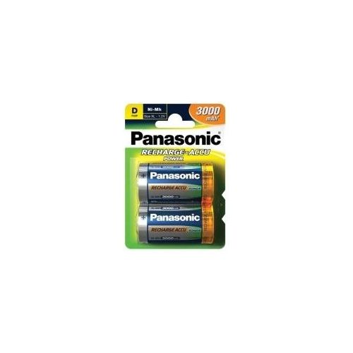 Panasonic 2 Batterie Ricaricabili D-XL 3000mAh
