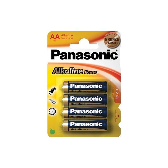 Panasonic 4 Batterie Alkaline Power Stilo