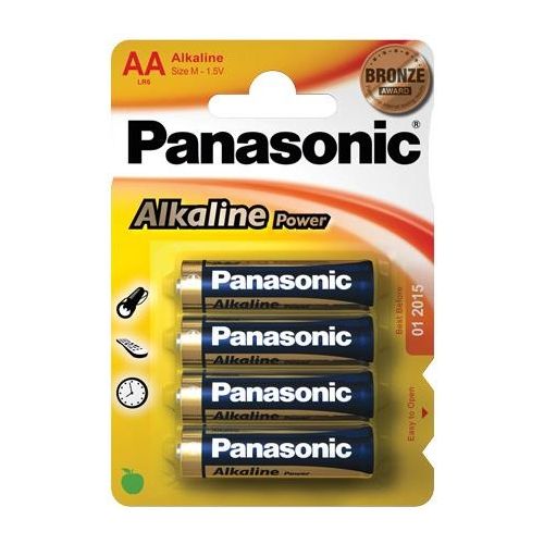 Panasonic 4 Batterie Alkaline Power Stilo