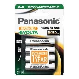 Panasonic 4 Batterie Ricaricabili Mignon AA 2450mAh