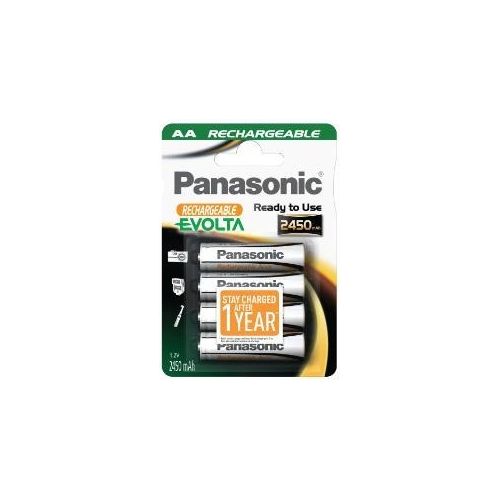 Panasonic 4 Batterie Ricaricabili Mignon AA 2450mAh
