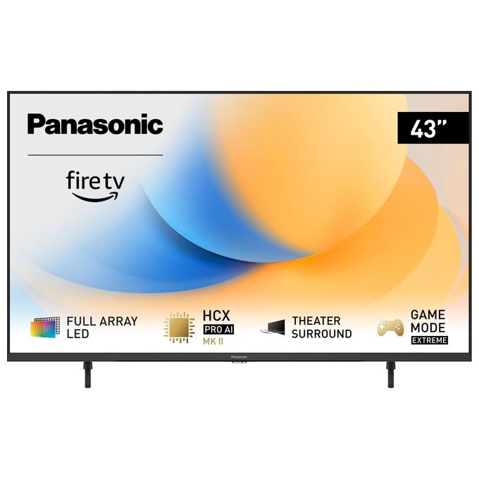 Panasonic 43W90AEG Smart TV 43 Pollici Risoluzione 4K Ultra HD Display LED Sistema Fire TV AI colore Nero