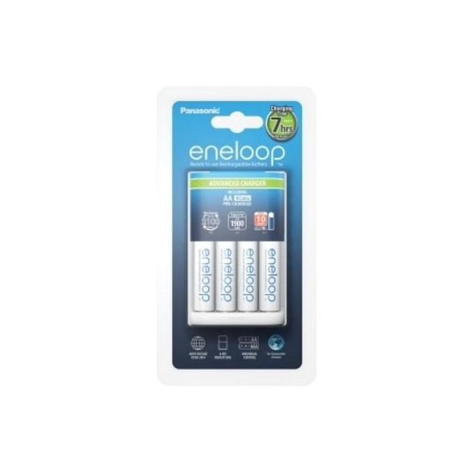 Panasonic Eneloop Advanced Caricabatterie BQ CC17 con 4 AA