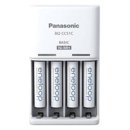 Panasonic Eneloop Basic Caricabatterie BQ-CC51 con 4xAAA
