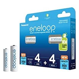 Panasonic Eneloop Combipack 4xAA  4xAAA Accus 2x4 Pezzi